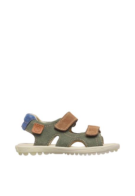Sandales en daim sky Rose-+Sable-orange+Vert olive- 11 - vertbaudet enfant 