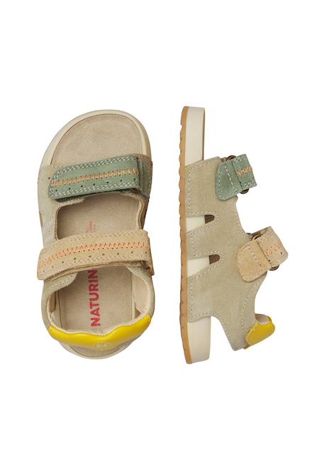 Sandales en suède et cuir sihur. Beige-+Marine-orange 4 - vertbaudet enfant 