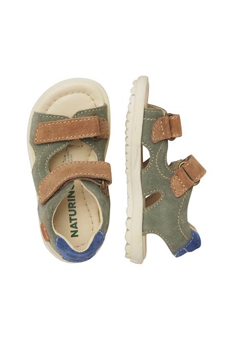 Sandales en daim sky Rose-+Sable-orange+Vert olive- 14 - vertbaudet enfant 