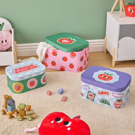 Set de 3 boites de rangement enfant - eleo Multicolore+Unique 9 - vertbaudet enfant 