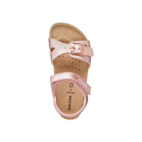Sandales en cuir à scratch Rose 6 - vertbaudet enfant 