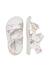 Sandales en cuir avec imprimé fleuri sky Blanc-rose 4 - vertbaudet enfant 