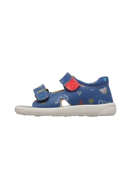 Sandales en cuir july Bleu- 3 - vertbaudet enfant 