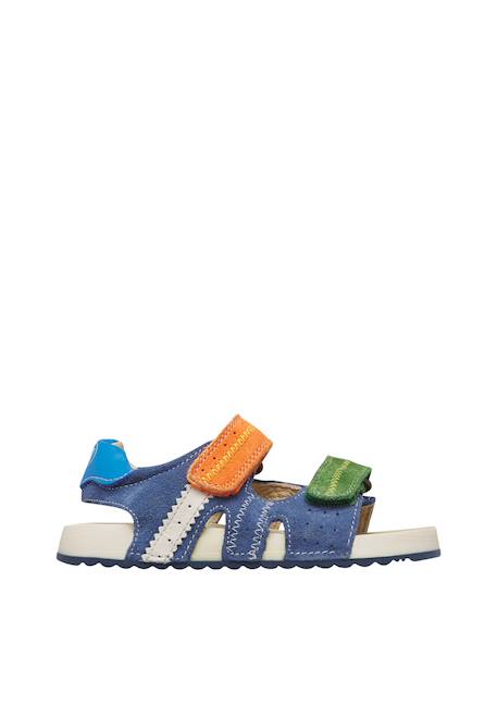 Sandales en suède et cuir sihur. Beige-+Marine-orange 6 - vertbaudet enfant 