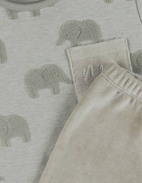 Pyjama bébé coton jacquard Vert 5 - vertbaudet enfant 