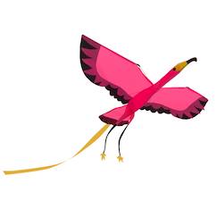 Jouet-Jeux de plein air-Cerf-volant flamant rose