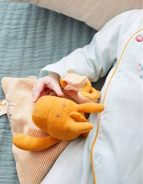 Doudou paco en coton bio Orange 2 - vertbaudet enfant 