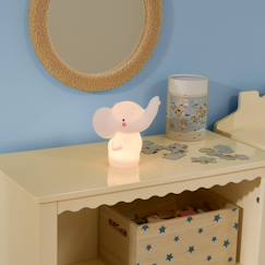 Linge de maison et décoration-Décoration-Veilleuse elephant enfant softy blanc 14.5x13x10,5 cm