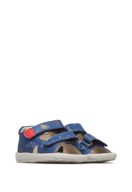 Sandales en cuir july Bleu- 2 - vertbaudet enfant 