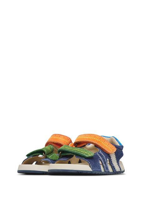 Sandales en suède et cuir sihur. Beige-+Marine-orange 10 - vertbaudet enfant 