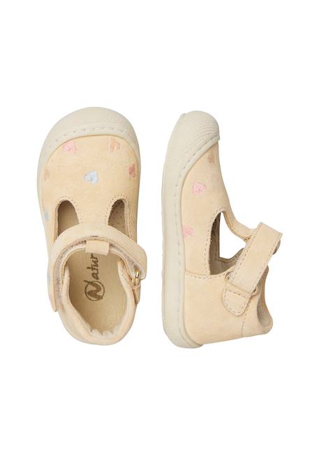 Sandales en daim indis embr Vanille- 4 - vertbaudet enfant 