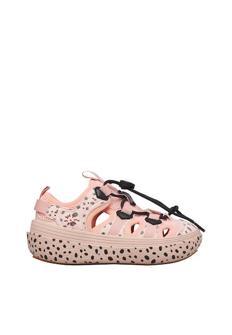 Sandales semi chomei junior. Rose poudré-noir 1 - vertbaudet enfant 