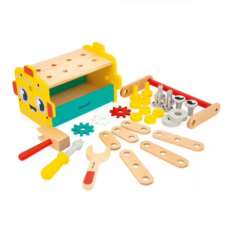 Boite à outils en bois fsc Multicolore 3 - vertbaudet enfant 