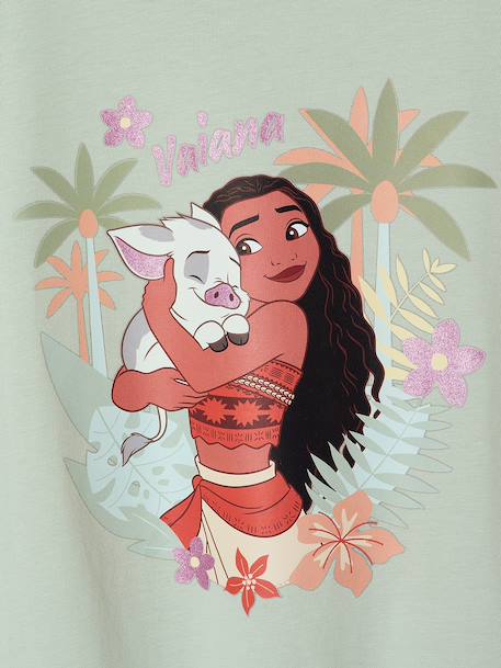 T-shirt manches courtes fille Vaiana vert d'eau 3 - vertbaudet enfant 