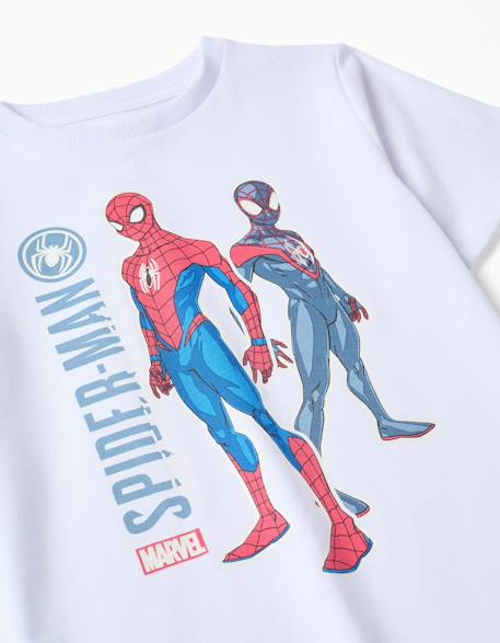 Pyjama court avec imprimé qui brille dans le noir spider-man Blanc 3 - vertbaudet enfant 