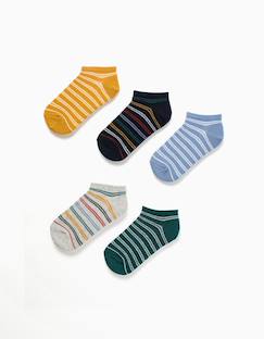 5 paires de socquettes à rayures contrastées  - vertbaudet enfant