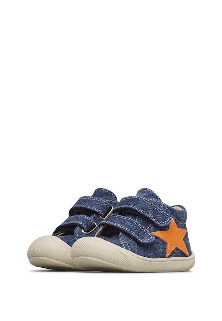 Chaussures en tissu kolde vl Blanc crème-céleste+Marine-orange 10 - vertbaudet enfant 