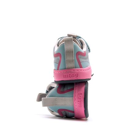 Sneakers filles textile lacets- fermeture adhésive barefoot Blue clair+Pink+Rose+Vert menthe 5 - vertbaudet enfant 