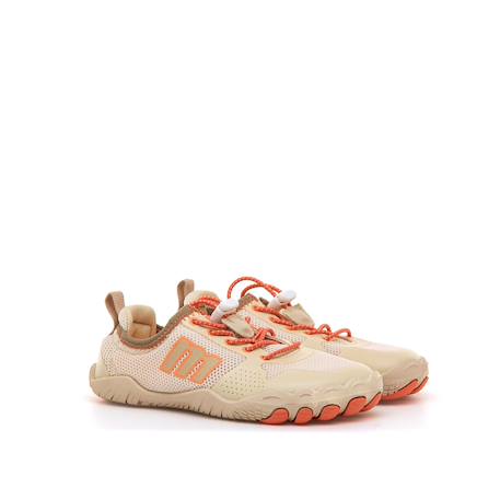 Sneakers filles synthétique lacets Beige+Light blue 4 - vertbaudet enfant 