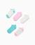 5 paires de socquettes unies/florales Multicolore 1 - vertbaudet enfant 
