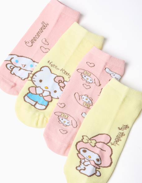 Lot de 4 paires de socquettes avec hello kitty Multicolore 2 - vertbaudet enfant 