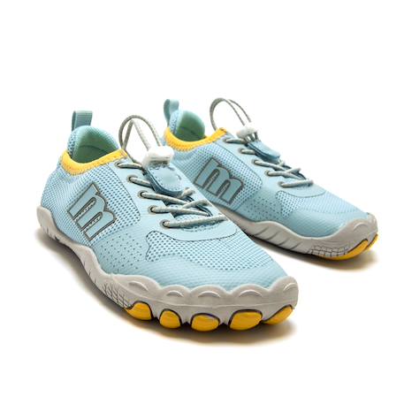 Sneakers garçon synthétique lacets Black+Sky blue 9 - vertbaudet enfant 