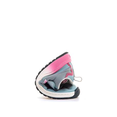 Sneakers filles textile lacets- fermeture adhésive barefoot Blue clair+Pink+Rose+Vert menthe 3 - vertbaudet enfant 