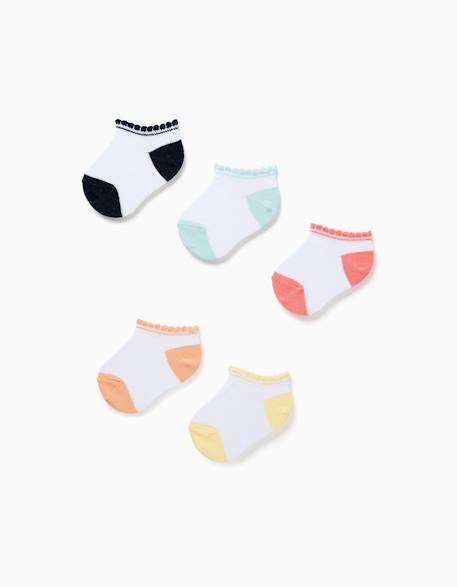 Bébé-Chaussettes, Collants-5 paires de socquettes à tiges ondulées