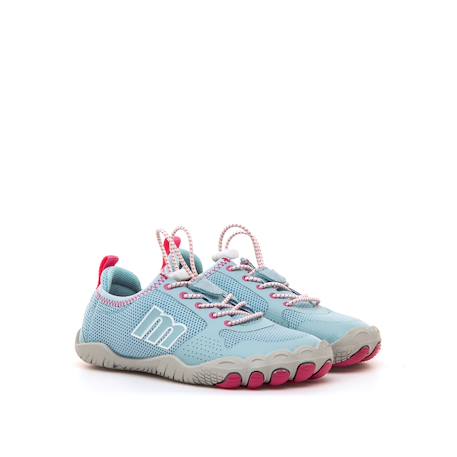 Sneakers filles synthétique lacets Beige+Light blue 11 - vertbaudet enfant 
