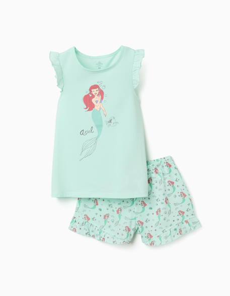 Pyjama en coton avec imprimés la petite sirène Bleu clair 1 - vertbaudet enfant 