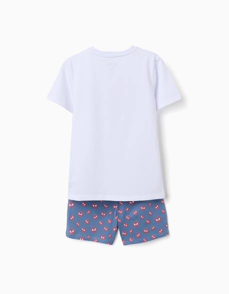 Pyjama court avec imprimé qui brille dans le noir spider-man Blanc 2 - vertbaudet enfant 