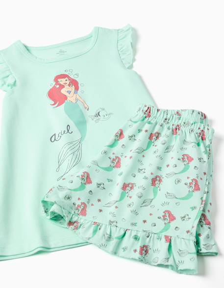 Pyjama en coton avec imprimés la petite sirène Bleu clair 3 - vertbaudet enfant 