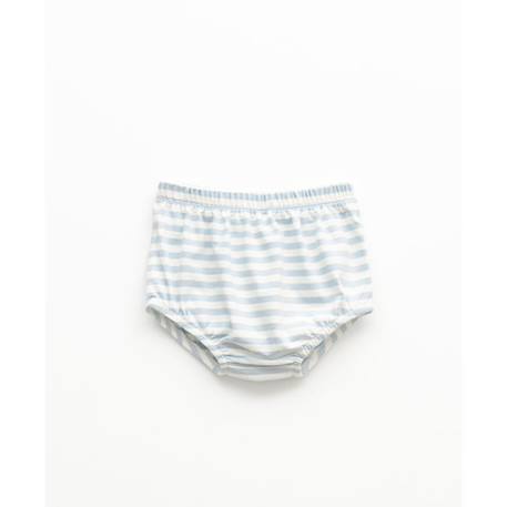 Ensemble bloomer + haut 100% coton bébé garçon Fond blanc casse raye bleu 5 - vertbaudet enfant 