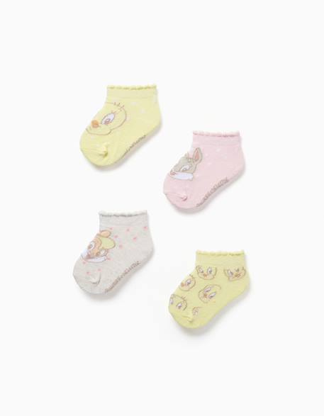 Bébé-Chaussettes, Collants-Lot de 4 paires de socquettes looney tunes