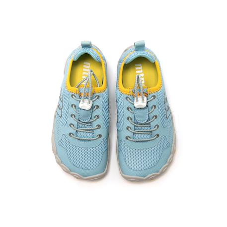 Sneakers garçon synthétique lacets Black+Sky blue 7 - vertbaudet enfant 