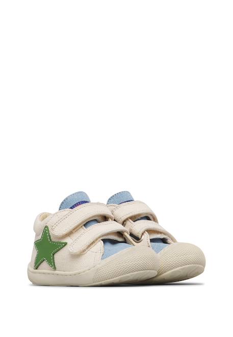 Chaussures premiers pas en tissu kolde vl Blanc crème-céleste+Marine-orange 2 - vertbaudet enfant 