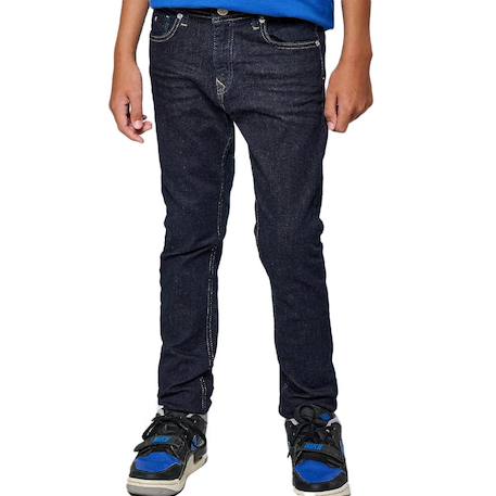 Jean slim garçon cegob Bleu foncé+Bleu jean+Noir 1 - vertbaudet enfant 