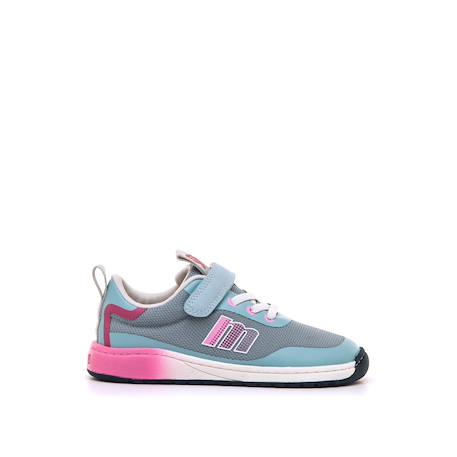 Sneakers filles textile lacets- fermeture adhésive barefoot Blue clair+Pink+Rose+Vert menthe 1 - vertbaudet enfant 