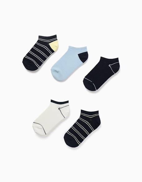 Garçon-Pack de 5 paires de socquettes à rayures