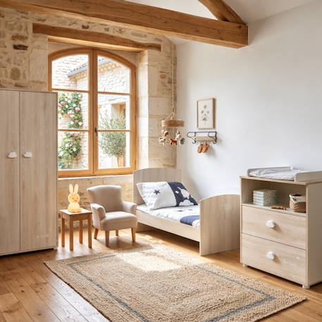 Lit bébé évolutif en bois - smile Beige 5 - vertbaudet enfant 