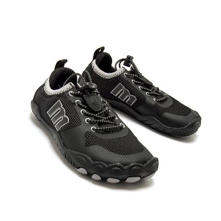 Sneakers garçon synthétique lacets Black+Sky blue 4 - vertbaudet enfant 