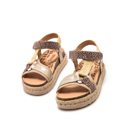 Sandales filles synthétique boucle Beige 4 - vertbaudet enfant 