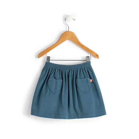 Jupe courte 100% coton fille Bleu 5 - vertbaudet enfant 