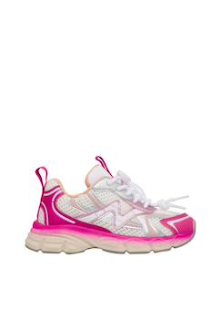 Chaussures-Chaussures fille 23-38-Baskets, tennis-Baskets en cuir et tissu wave.