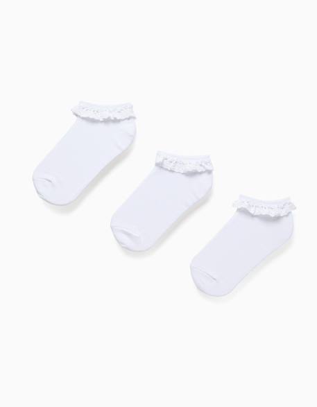 Fille-Sous-vêtement-Lot de 3 paires de socquettes avec détail en dentelle