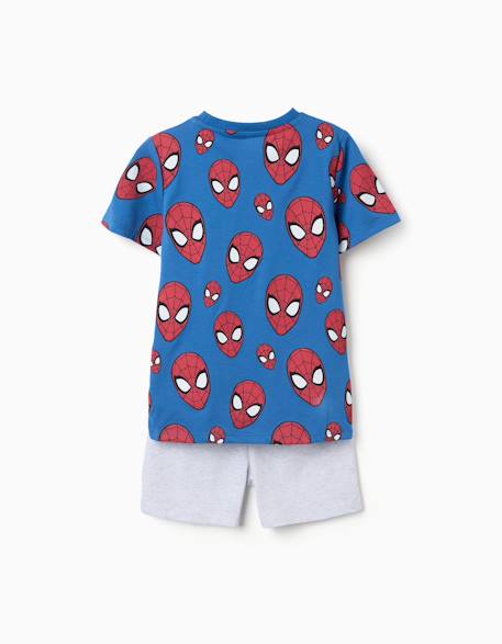 Pyjama à manches courtes en coton avec motif spider-man Bleu 2 - vertbaudet enfant 
