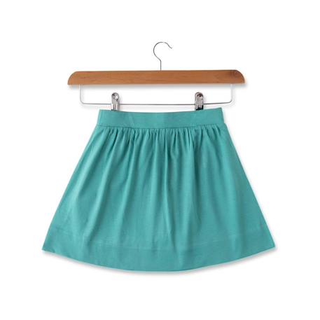 Jupe courte 100% coton fille Imprime vert lagon 5 - vertbaudet enfant 