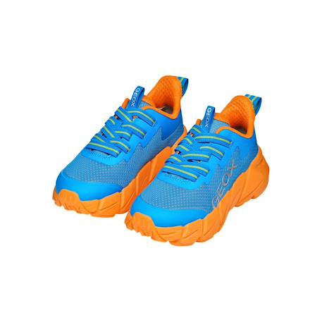 Baskets basses à lacets Bleu clair   lime+Bleu clair   orange 9 - vertbaudet enfant 
