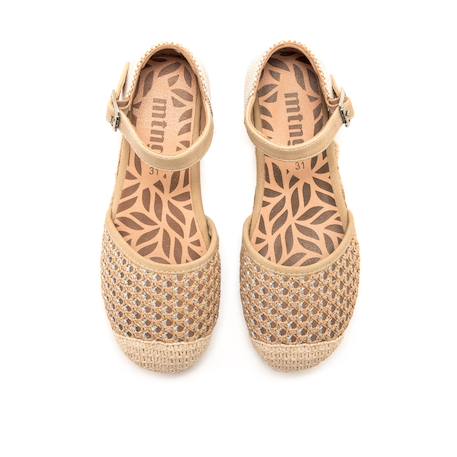 Sandales filles synthétique boucle Beige+Yellow 2 - vertbaudet enfant 