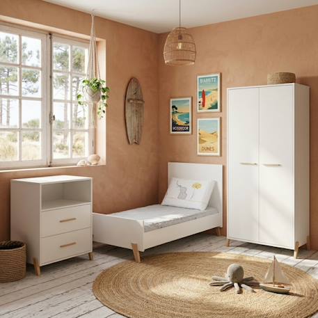 Commode à langer sur pieds en bois - joy Blanc/marron 6 - vertbaudet enfant 
